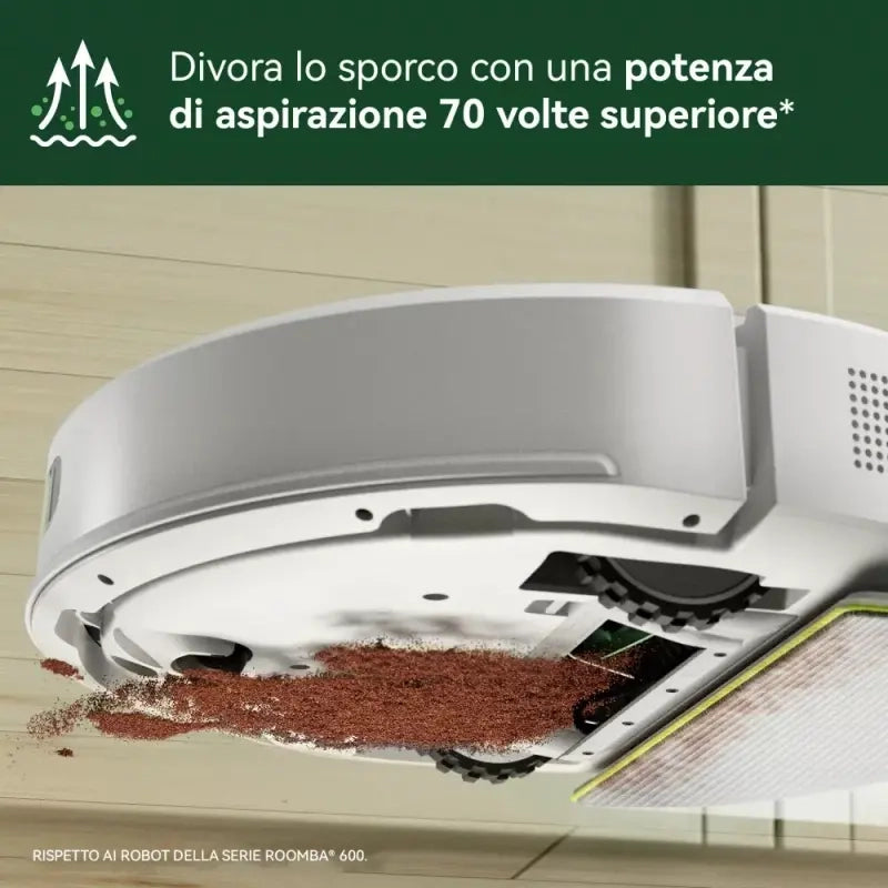 iRobot Roomba 105 Combo, Robot Aspirapolvere Lavapavimenti, Bianco