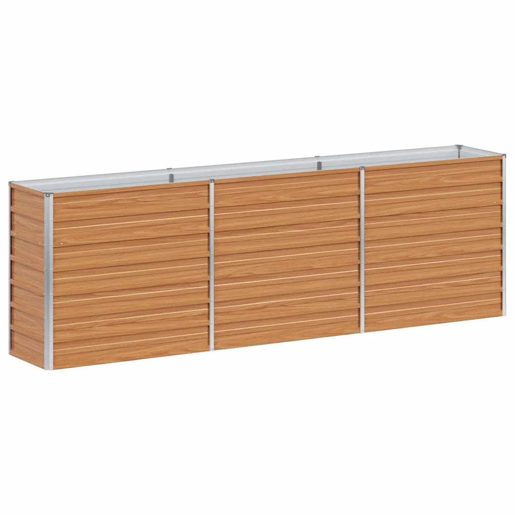 Fioriere | Cassetta per fiori | Letto rialzato da giardino Marrone Chiaro 240 x 40 x 77 cm