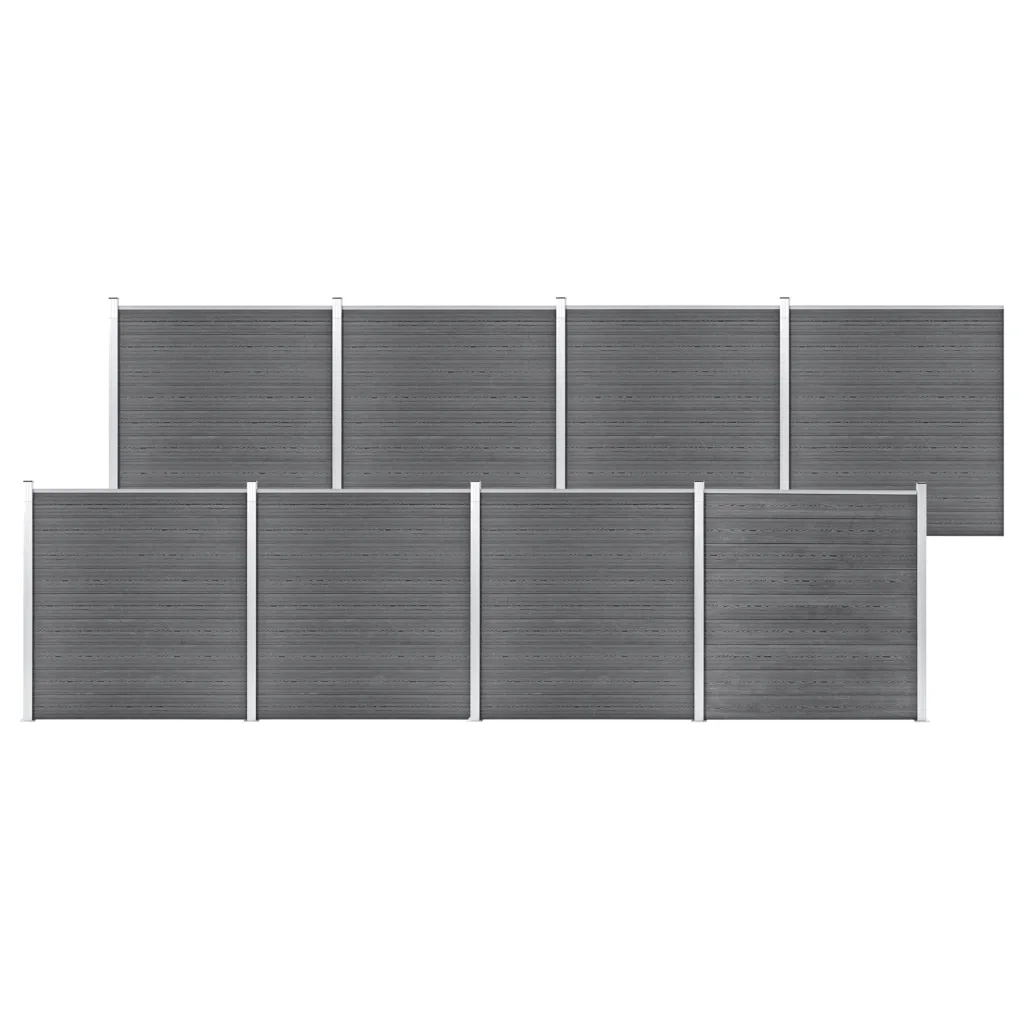Pannello di Recinzione in WPC 1391x186 cm Grigio cod mxl 18935