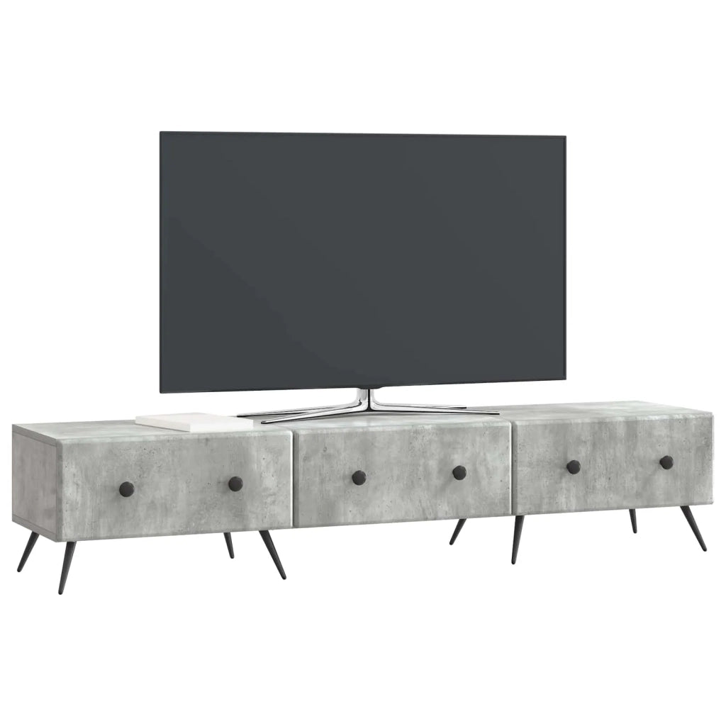 Mobile TV con cassetto-Credenza per TV Grigio Cemento 147 x 34,5 x 30 cm 690059