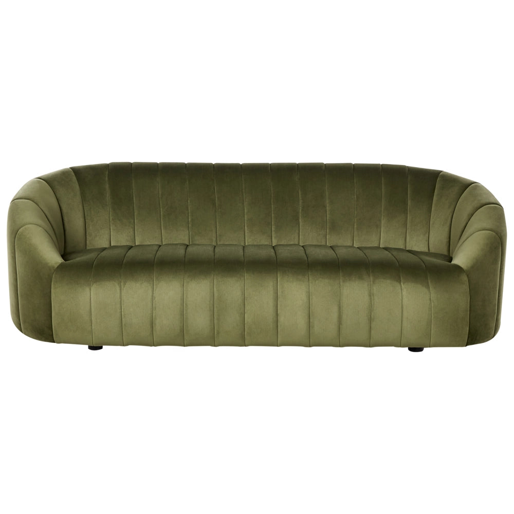 Set di divani a 6 posti in velluto verde scuro Soggiorno contemporaneo Design retrò Seduta imbottita Schienale basso