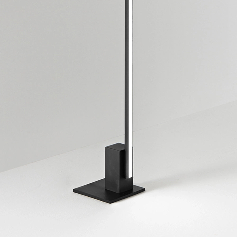 Piantana Moderna Syncro Alluminio Nero Acrilico Led 30W Cct 3000/4000/6000K