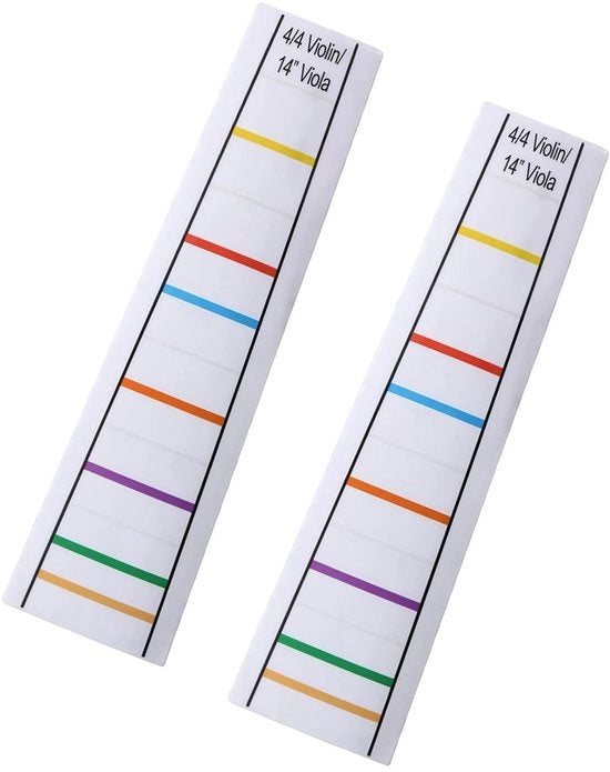 Guida alle posizioni delle dita per violino da 2 pezzi - Etichette di posizione trasparenti - Accessorio per violino compatibile 4/4 - Materiali in plastica - Duraturo e facile da installare - Posizione delle dita per violino