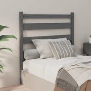Testiera per Letto Grigia 81x4x100 cm in Legno Massello di Pino