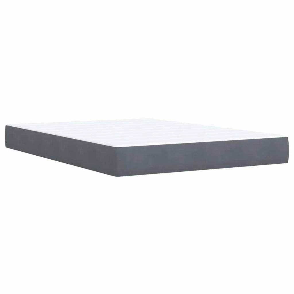 Letto Ottomano con Materasso e LED Grigio Scuro 140 x 190 cm 3457066