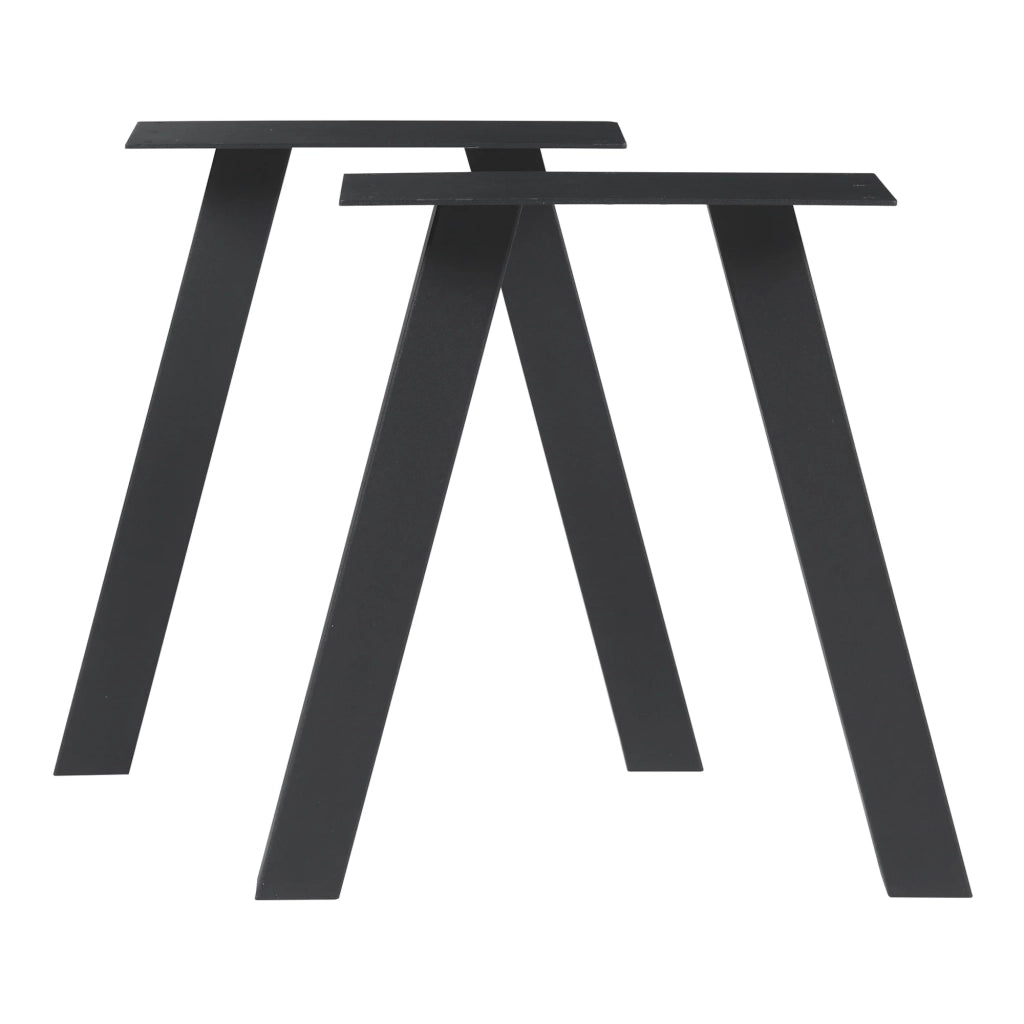 Set di 2 gambe per tavolo da arredamento moderno design originale fai da te acciaio Heustreu 40 x 40 cm nero 03_0009668