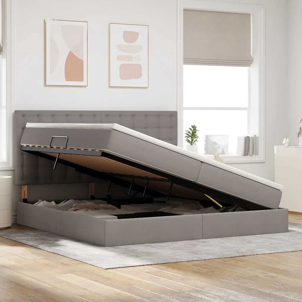Letto con contenitore e materasso Talpa 200 x 200 cm Poliestere 3371931
