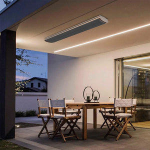 Pannello Radiante Riscaldante Industriale ad Infrarossi 200x18,9x6,7 cm 4000W Sined  Nero