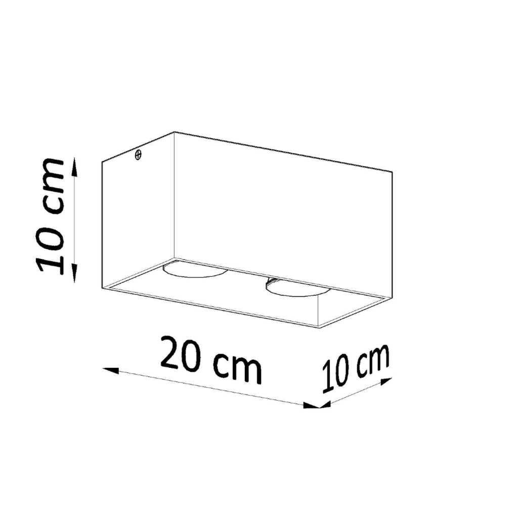 Faretto soffitto Tetris Maxi Pure Lume nero 2xGU10