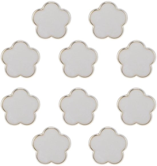 Accessori per cucire - 10 pezzi - Resina - Forma di fiore - Accessori per abbigliamento - Cucire - Maglia - 11 mm - Accessori per cucire
