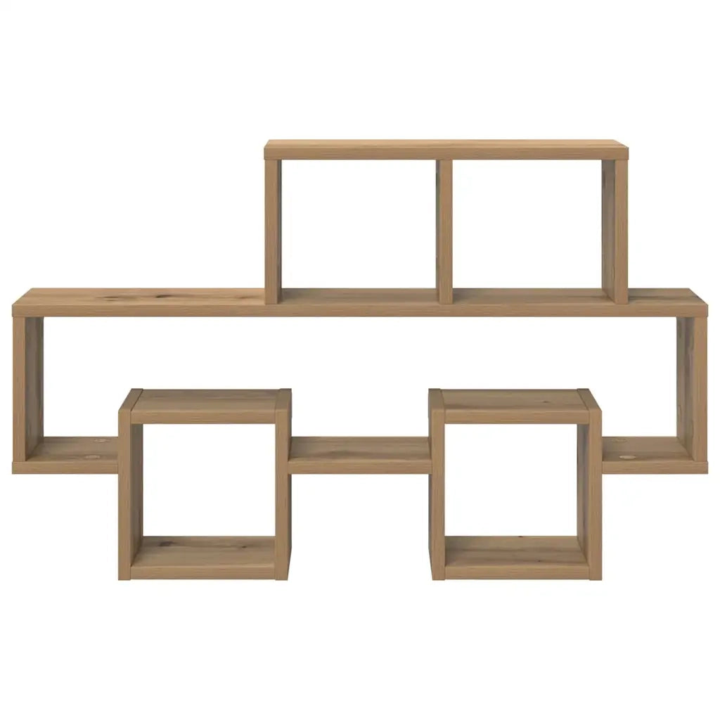 Scaffale da parete rovere artigianale 82 x 15 x 51 cm 875183