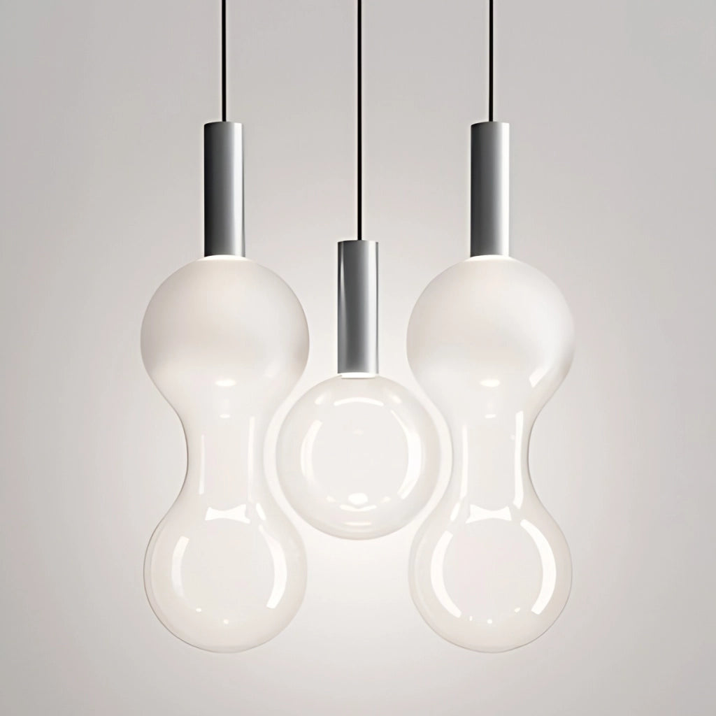 Zafferano Lampada a sospensione Sfera in alluminio con diffusore in vetro borosilicato soffiato a bocca LED TRIAC 8W 3000K Diametro 18 cm, trasparente