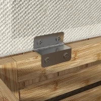 Cassapanca 54.76 L, Design Lamellato, Telaio in Bamboo Naturale, 40 x 40 x 47 cm, Legno Naturale