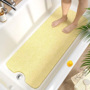 Pavimento antiscivolo per bagno 100x40cm, doppio pavimento antiscivolo extra lungo, loofah in PVC morbido pavimento antiscivolo per bagno, asciugatura rapida del pavimento antiscivolo per bagno, senza fissaggio, beige