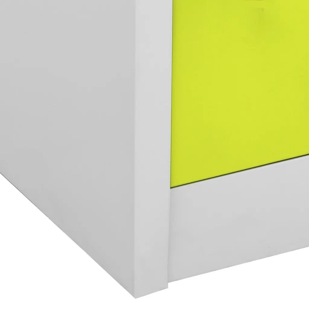Armadietto a Chiave Grigio Chiaro e Verde 90x45x92,5 cm Acciaio 336443