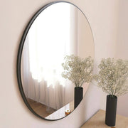Specchio Adelasia, Specchiera, Articolo d'arredo a muro, Decorazione con specchio, 60x2h60 cm, Nero