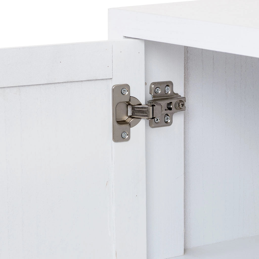 Credenza con 1 anta e 3 cassetti in legno e metallo 80x34x80h cm