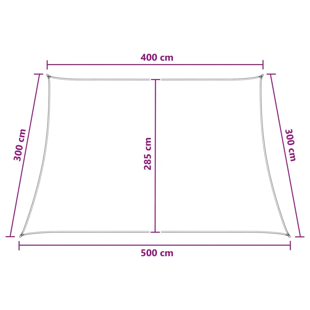 Vela Parasole | Telo Ombra | Vela da ombra Blu e Bianco 4 / 5 x 3 m HDPE
