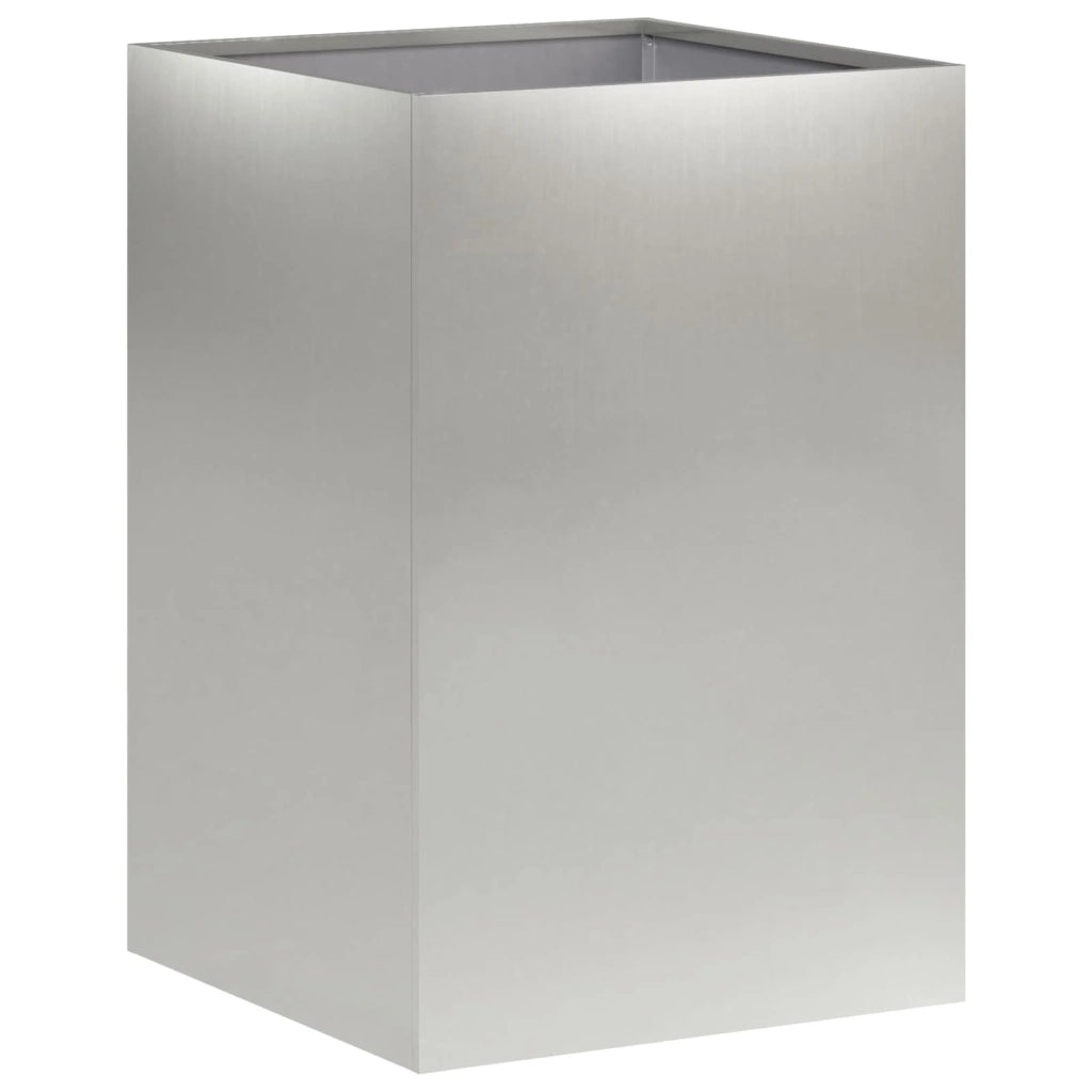 Vaso da giardino Argento 40 x 40 x 60 cm Acciaio Inox 8005880