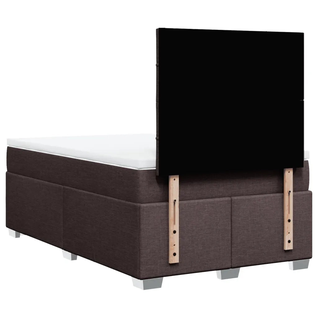 vidaXL Giroletto a Molle con Materasso Marrone Scuro 120x200cm Tessuto