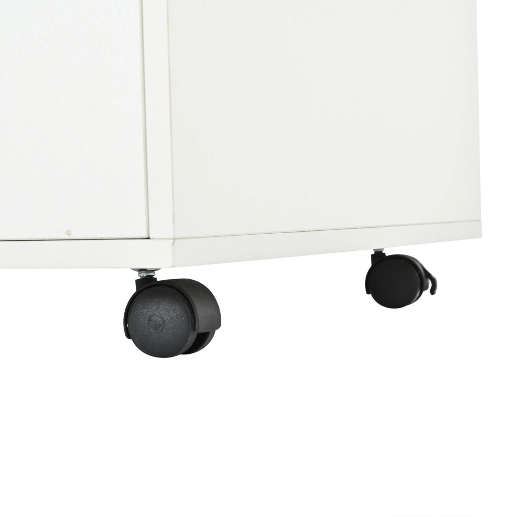 Tavolino da salotto sollevabile e multifunzione 100x50x52 cm; bianco in truciolare