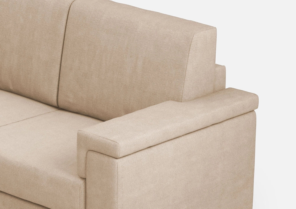 Divano 3 Posti 208x85x85 cm Marrak in Tessuto Beige
