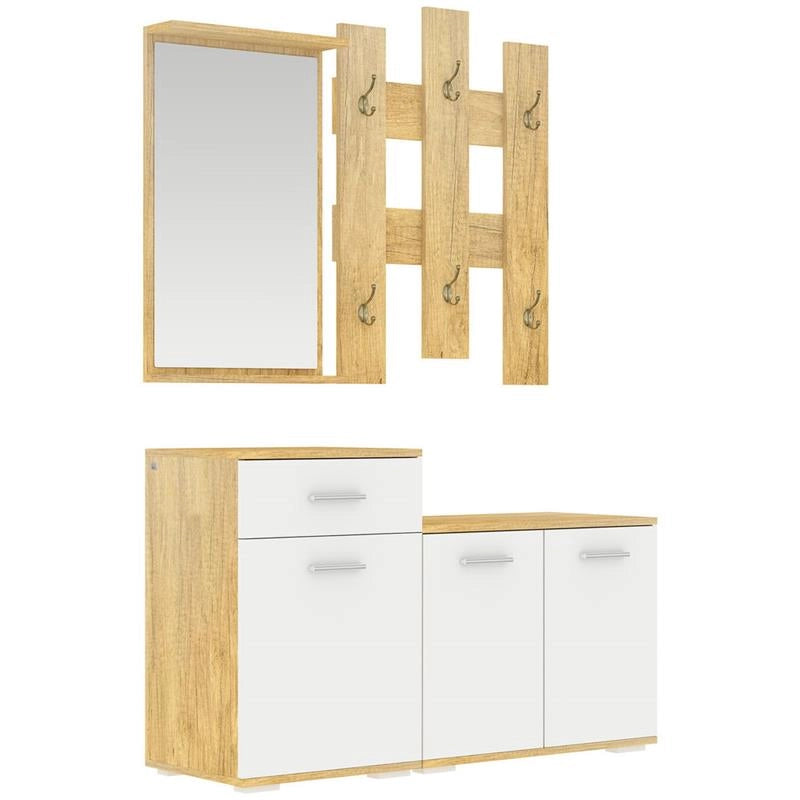 SET PER INGRESSO 3IN1 CON APPENDIABITI A MURO SPECCHIO E SCARPIERA