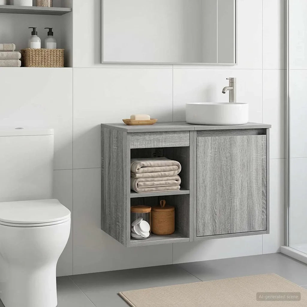 Armadio Bagno In-between Sonoma grigio 30 x 44,5 x 50 cm 890355