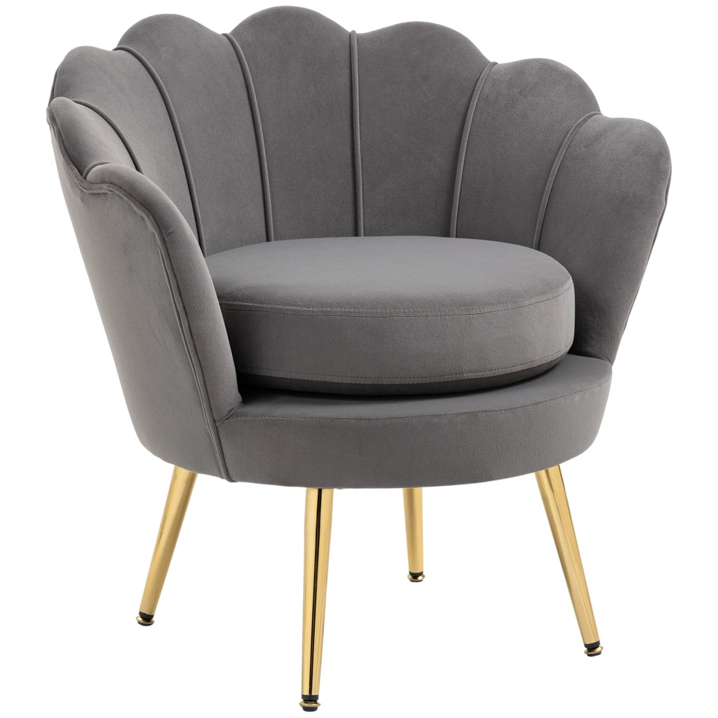 Poltrona con Schienale Alto ¨C zephmum ¨C Grigio, Tessuto, 76x67x74cm