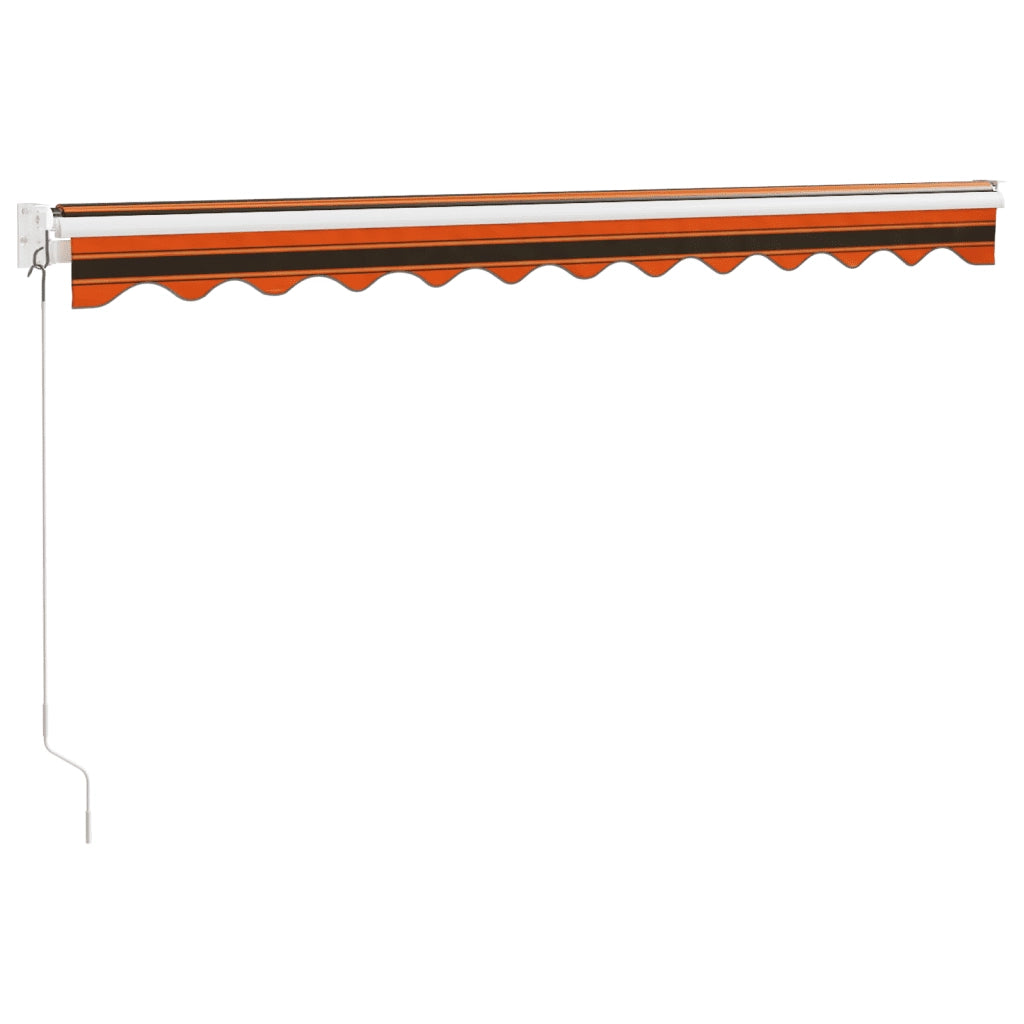 Tenda retrattile-Tenda parasole per balcone Arancione e Marrone 3x2,5m Tessuto e Alluminio 276883