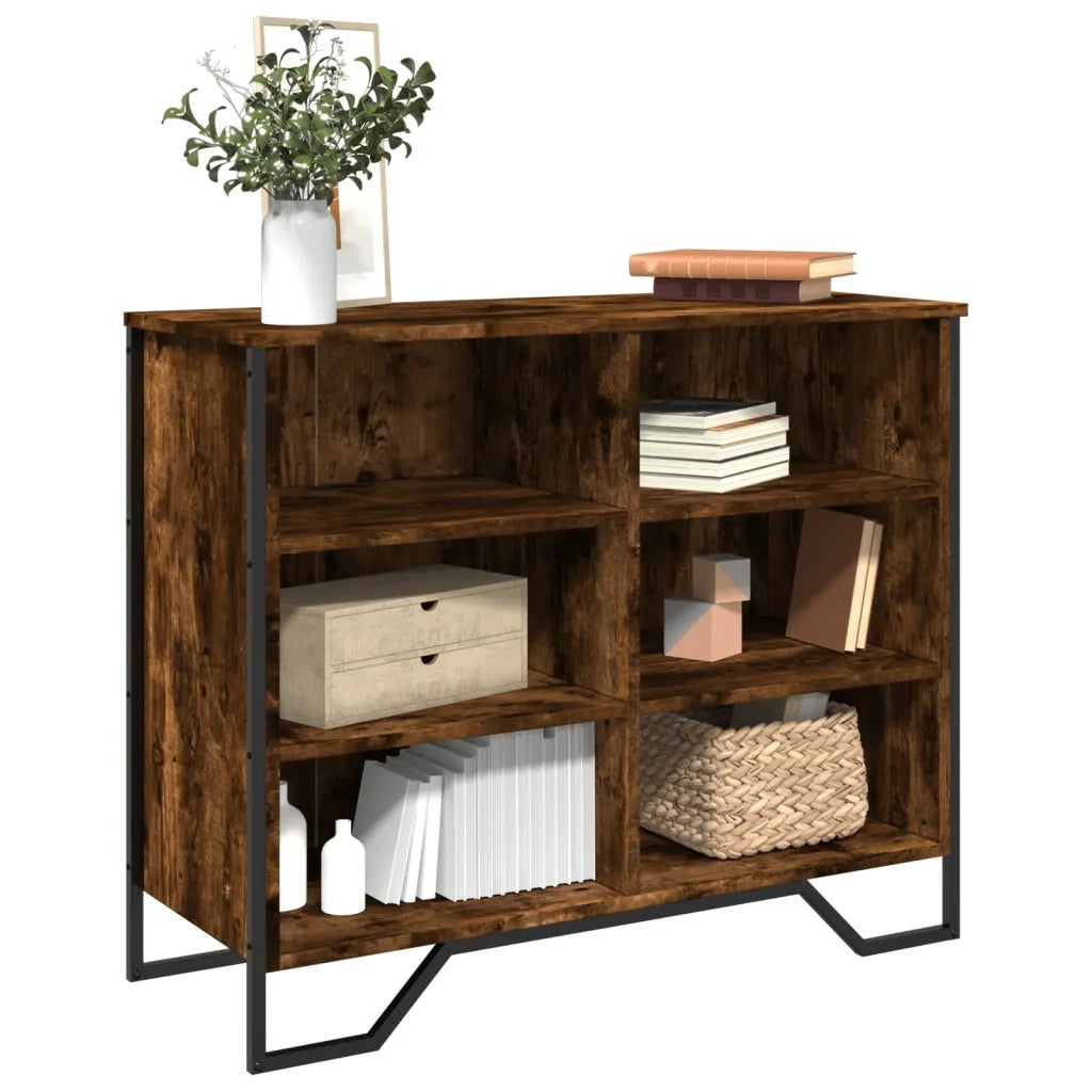 Credenza | Madia | Buffet da pranzo | Armadio da pranzo Rovere Fumo 91x35,5x74,5 cm in Legno Multistrato