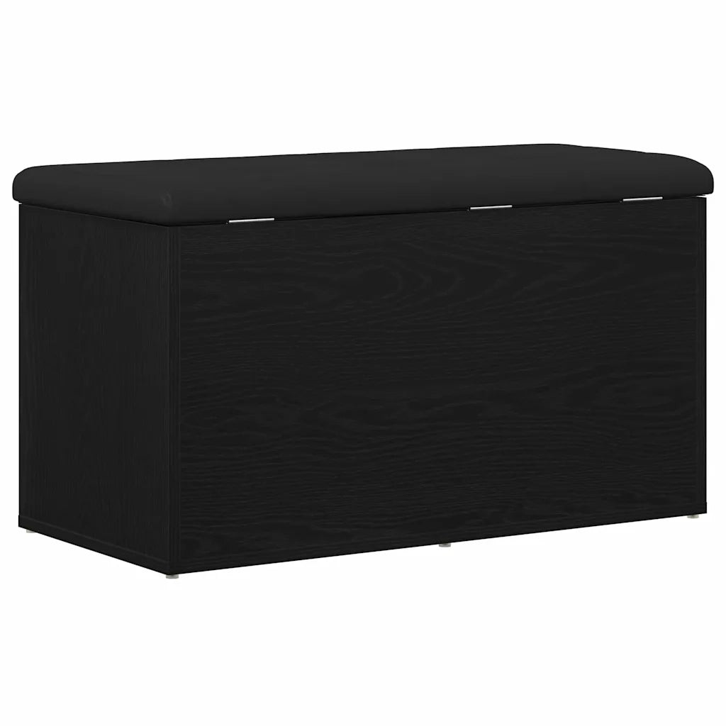 Panchina con contenitore Rovere Nero 82 x 42 x 45 cm 862984
