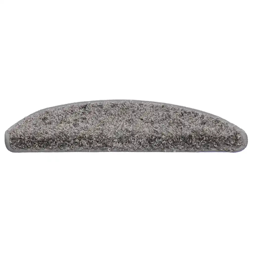 Tappetini per scale 30 pz | Gradini per Scale 56x17x3 cm Grigio Semicircolari