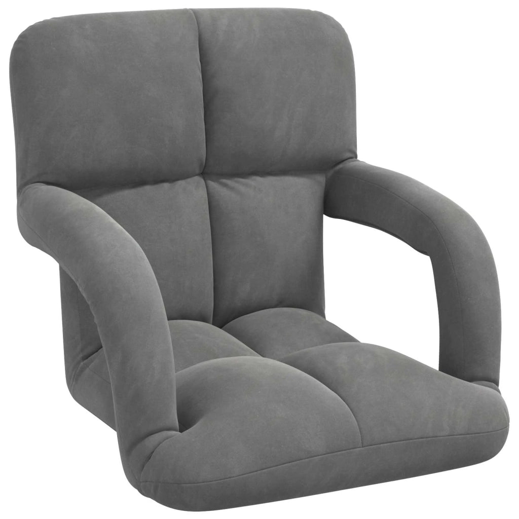 Sedia da Pavimento Grigio scuro 58 x 62 x 58 cm Velluto 42028134