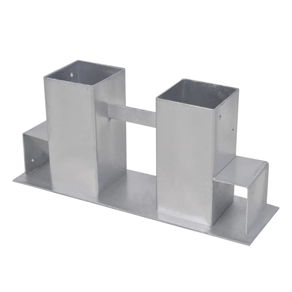 Set Supporti per Legna da Ardere 4 pz in Acciaio Argento CFW3564226