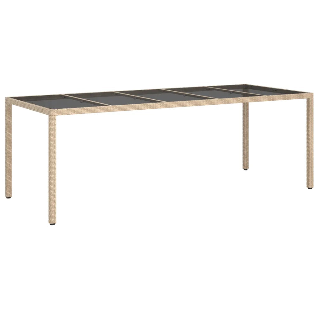 Set da Pranzo da Giardino 9 pz con Cuscini Beige in Polyrattan