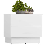 Comodino AMBER 2s tavolino nocny 2 cassetti per camera da letto bianco