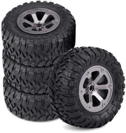 Set di cinghie di trazione 4 pezzi - Cinghie antiscivolo - Rulli in gomma - Componente per auto RC - Alta presa - Adatto per crawler 1/16