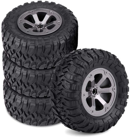 Set di cinghie di trazione 4 pezzi - Cinghie antiscivolo - Rulli in gomma - Componente per auto RC - Alta presa - Adatto per crawler 1/16