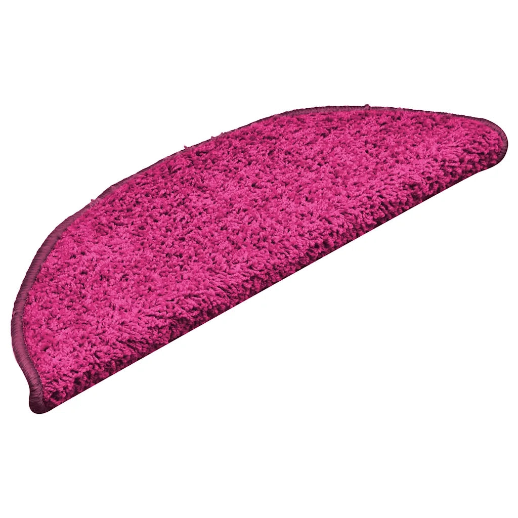 Tappetini per scale 15 pz 56x17x3 cm rosa semicircolari 322380