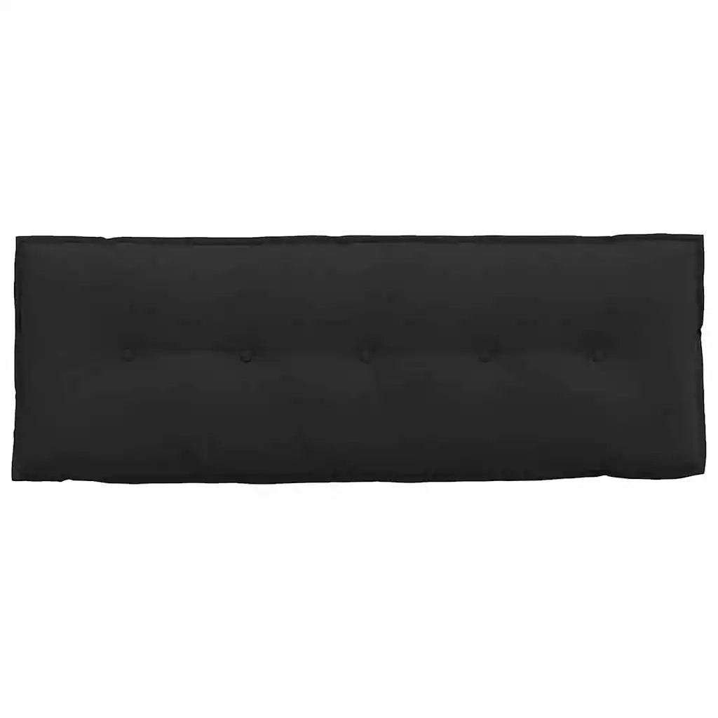 Cuscino per Schiena Nero 140 x 50 cm Tessuto in Microfibra