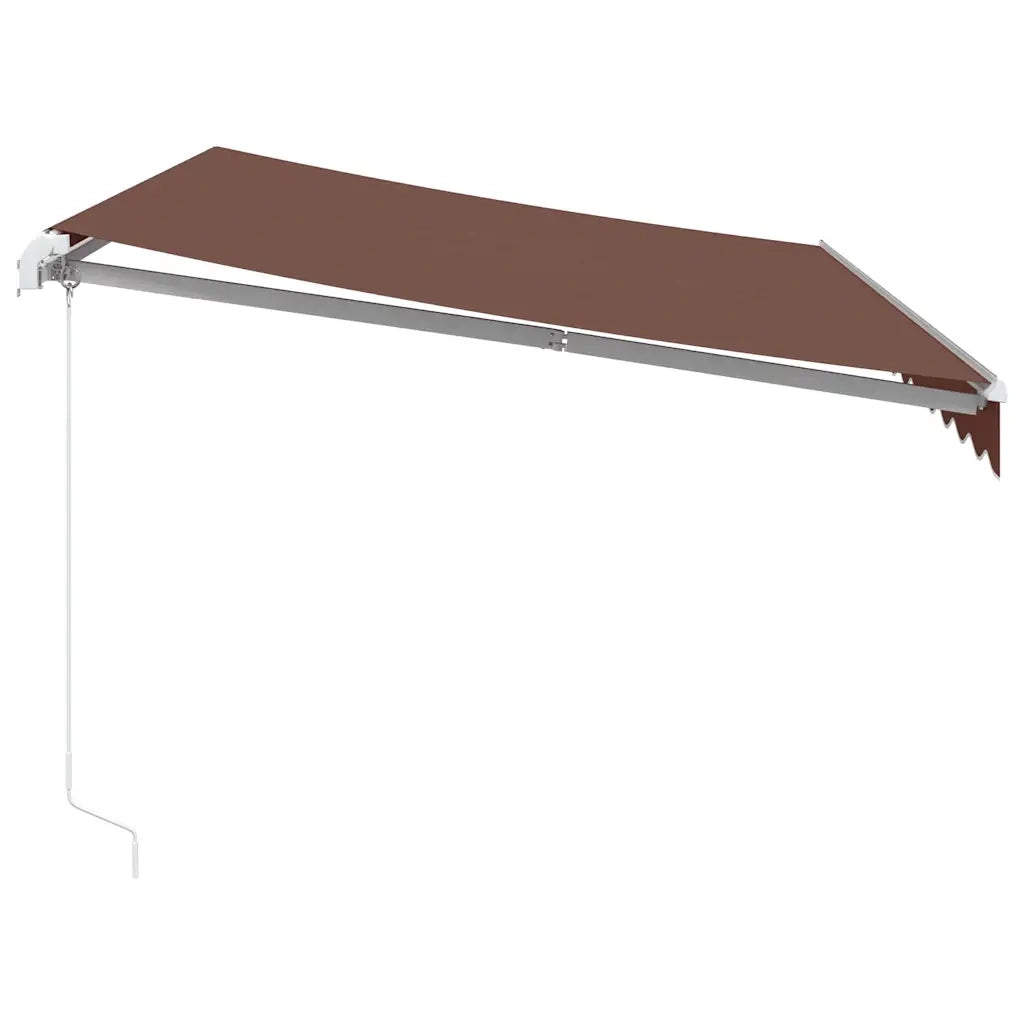 Tenda Retrattile Manuale con LED 350x250 cm Marrone 3215377