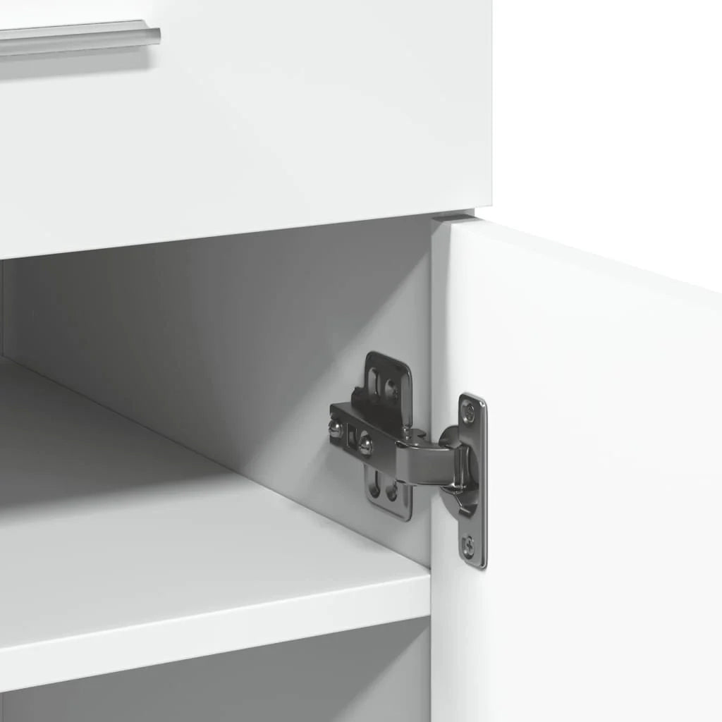 Buffet credenza cassettiera mobiletto mobile contenitore organizer per cucina soggiorno salotto 80 x 42,5 x 93 cm legno ingegnerizzato bianco 02_0030521