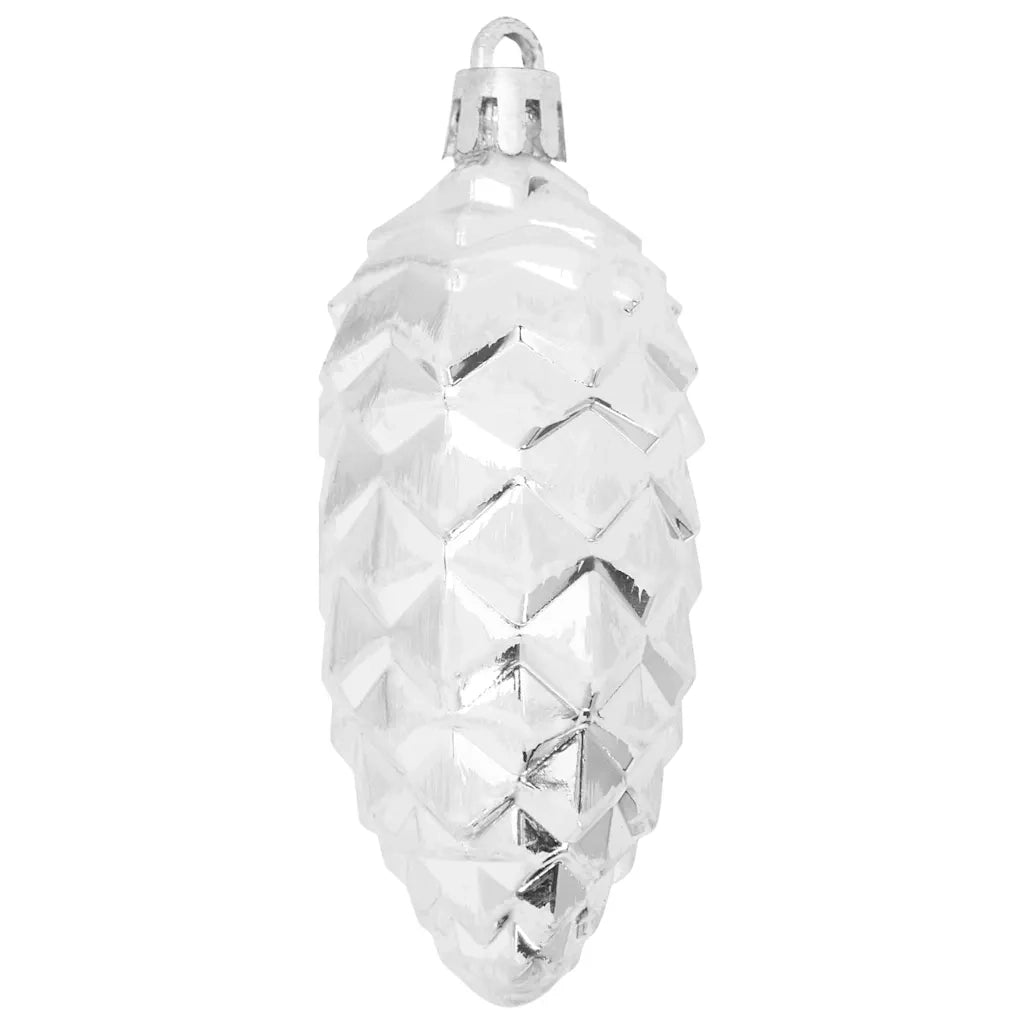 Palla di pino di Natale 40 pz Argento Plastica CFW4762917