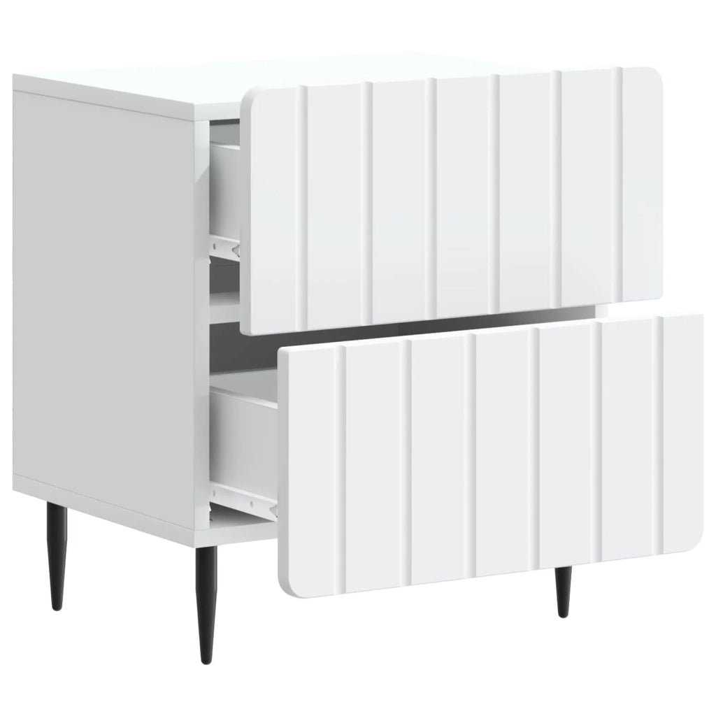 Set di 2 Comodini | Armadio da Notte | Mobiletto da notte con cassetto Bianco 43 x 34,5 x 49,5 cm