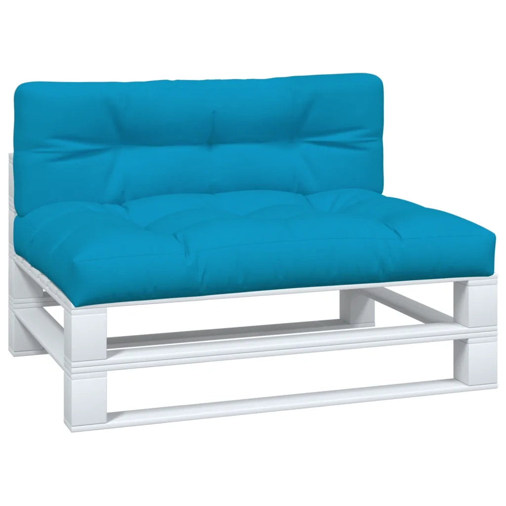 vidaXL Cuscini per Pallet 2 pz Blu in Tessuto