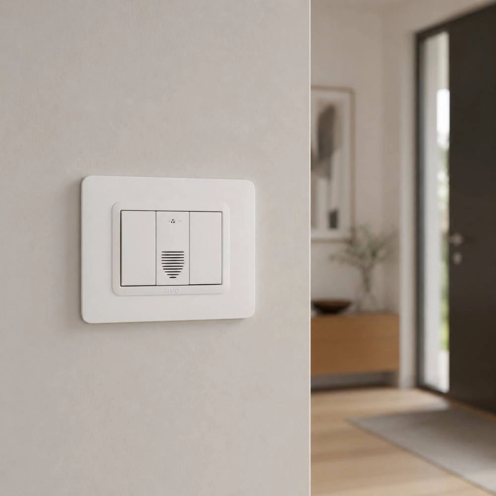 Suoneria ronzatore ave 441029n domus s44 bianco lucido