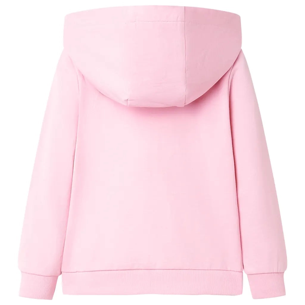 Felpa con Cappuccio e Cerniera da Bambina Rosa Brillante 104 11565