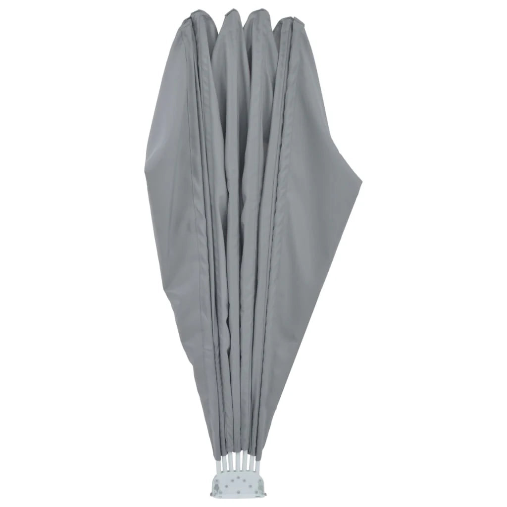 Tenda da sole laterale retrattile/schermo privacy per patio giardino terrazza balcone 160 cm grigio 02_0007070