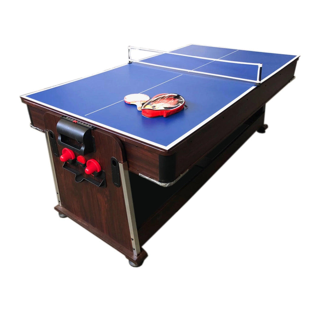 Tavolo da biliardo 7 piedi Multi-gioco blu Air Hockey + Ping pong – Mattew